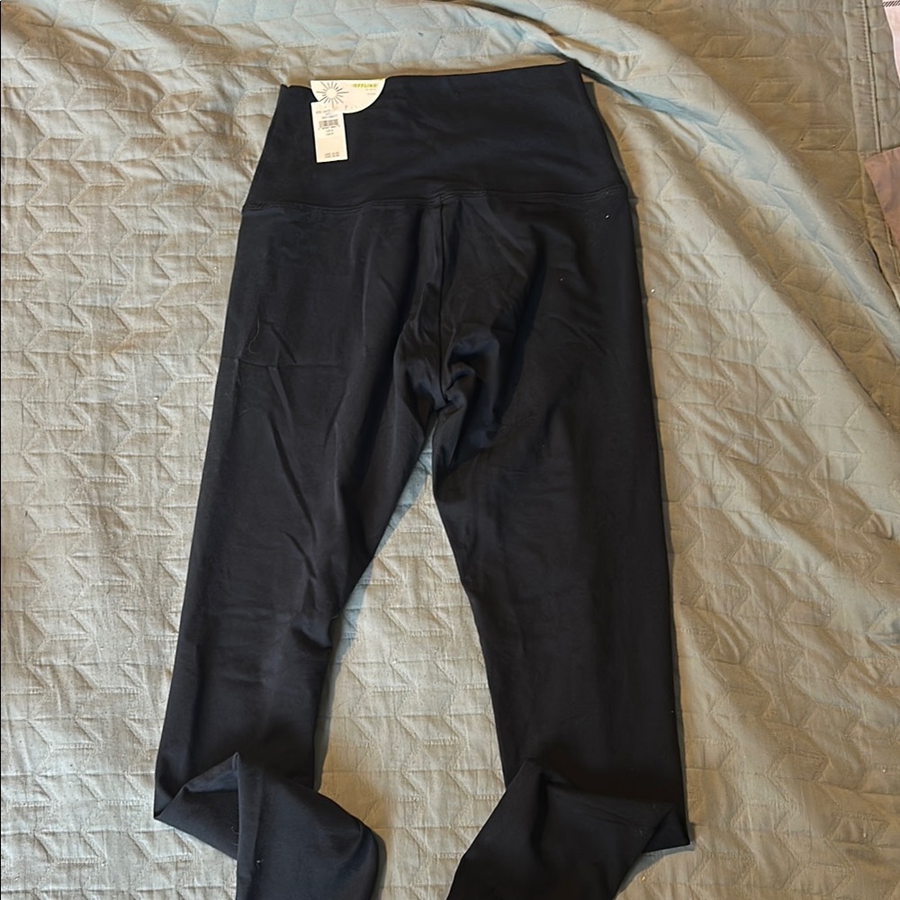 Aerie Black Leggings with Crossover Detail